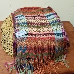 SJ Collection Multicolored Boho Scarf